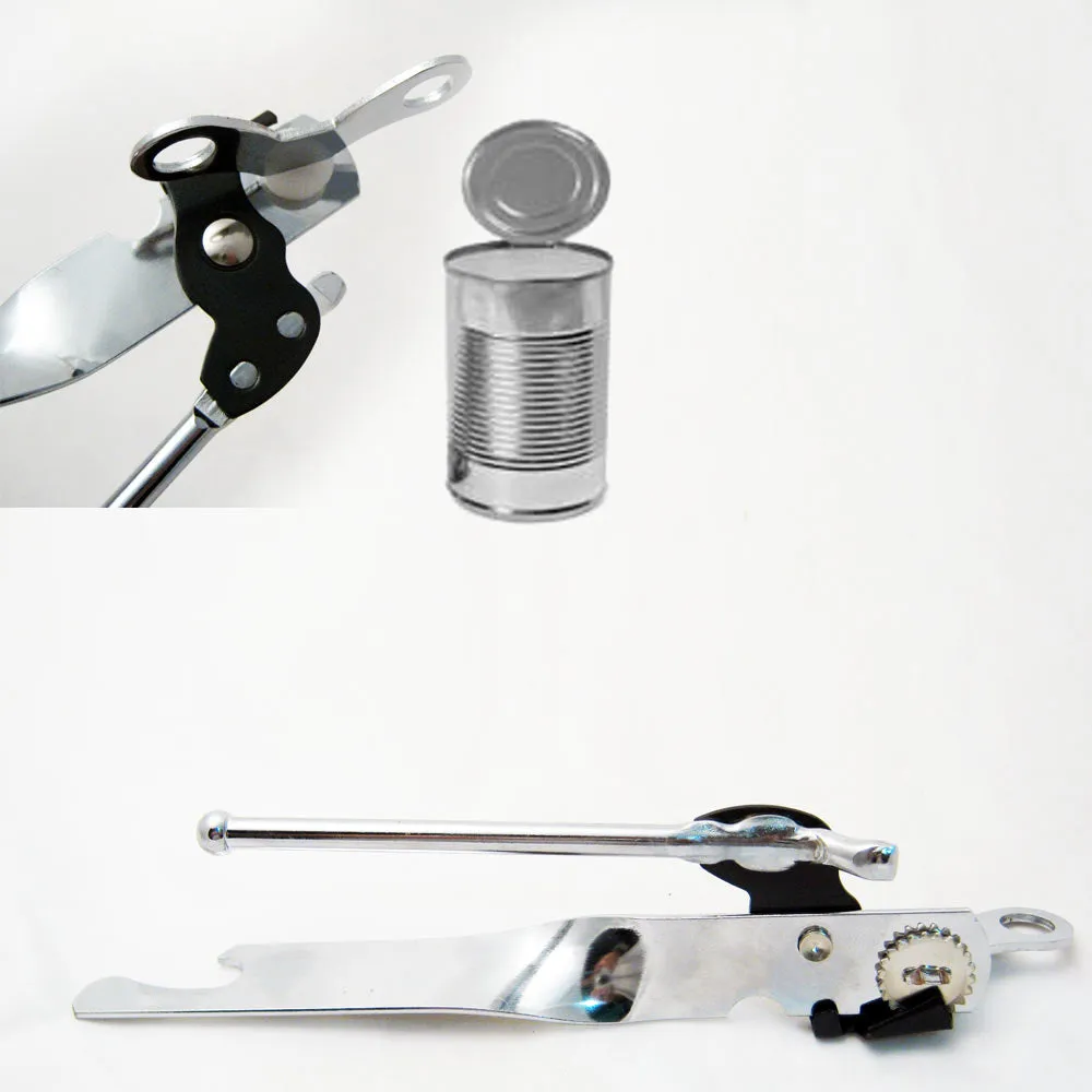 12 X Multi Use Stainless Steel Manual Can Opener Bottle Jar Lid Handheld Kitchen