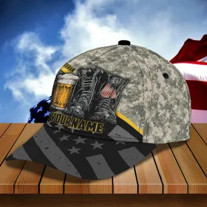 3D Classic Cap Beer And Veteran Personalized Name Cap Beer Namashops