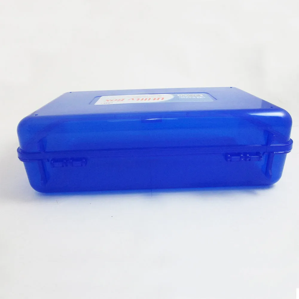 4 Pc Plastic Pencil Box Pen Art Craft Storage Kid School Office Case Stationery