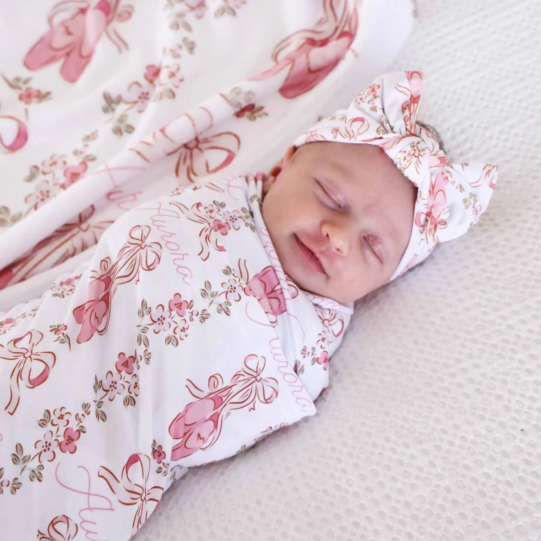 Ballet Blossoms Personalized Swaddle Blanket