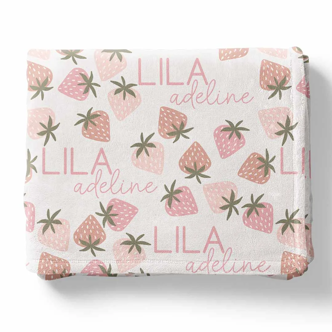 Berry Happy Personalized Kids Blanket