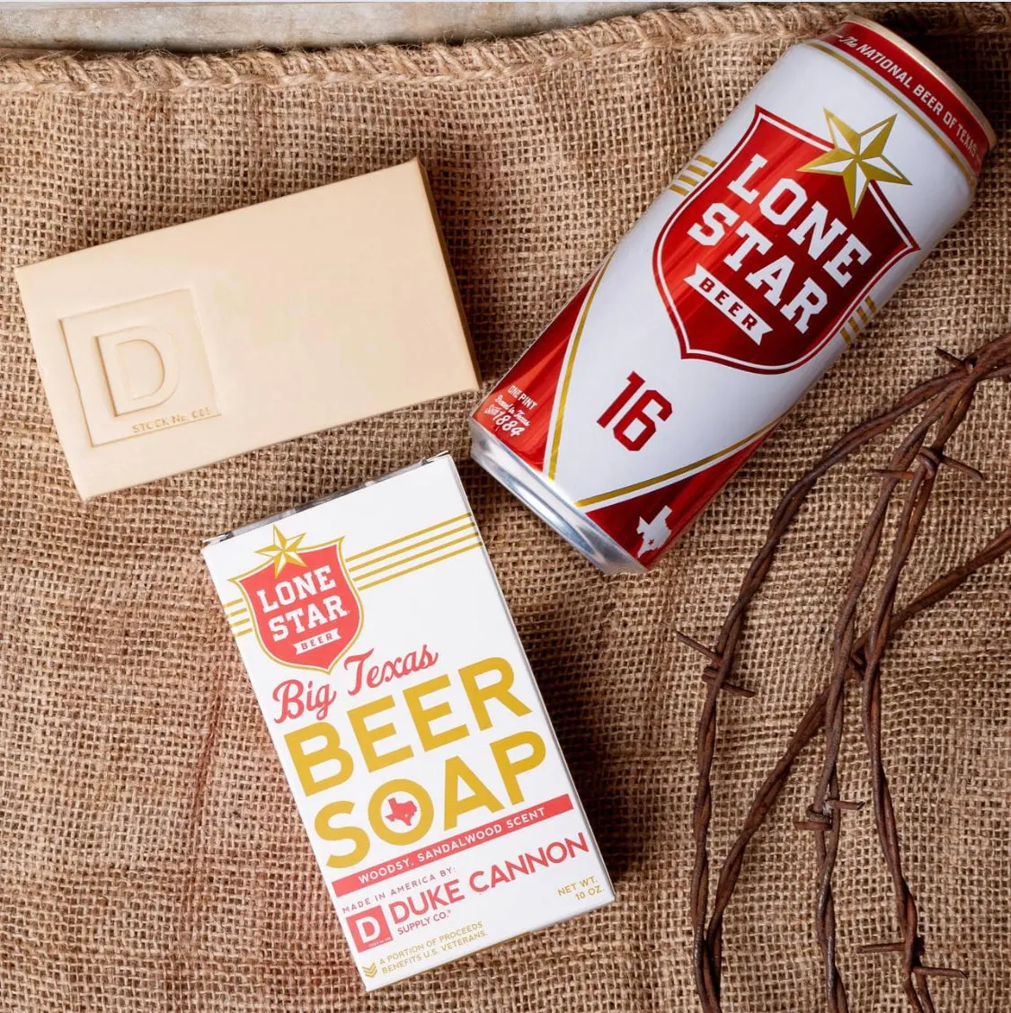 BIG ASS BRICK OF TEXAS BEER SOAP - Lone Star Beer