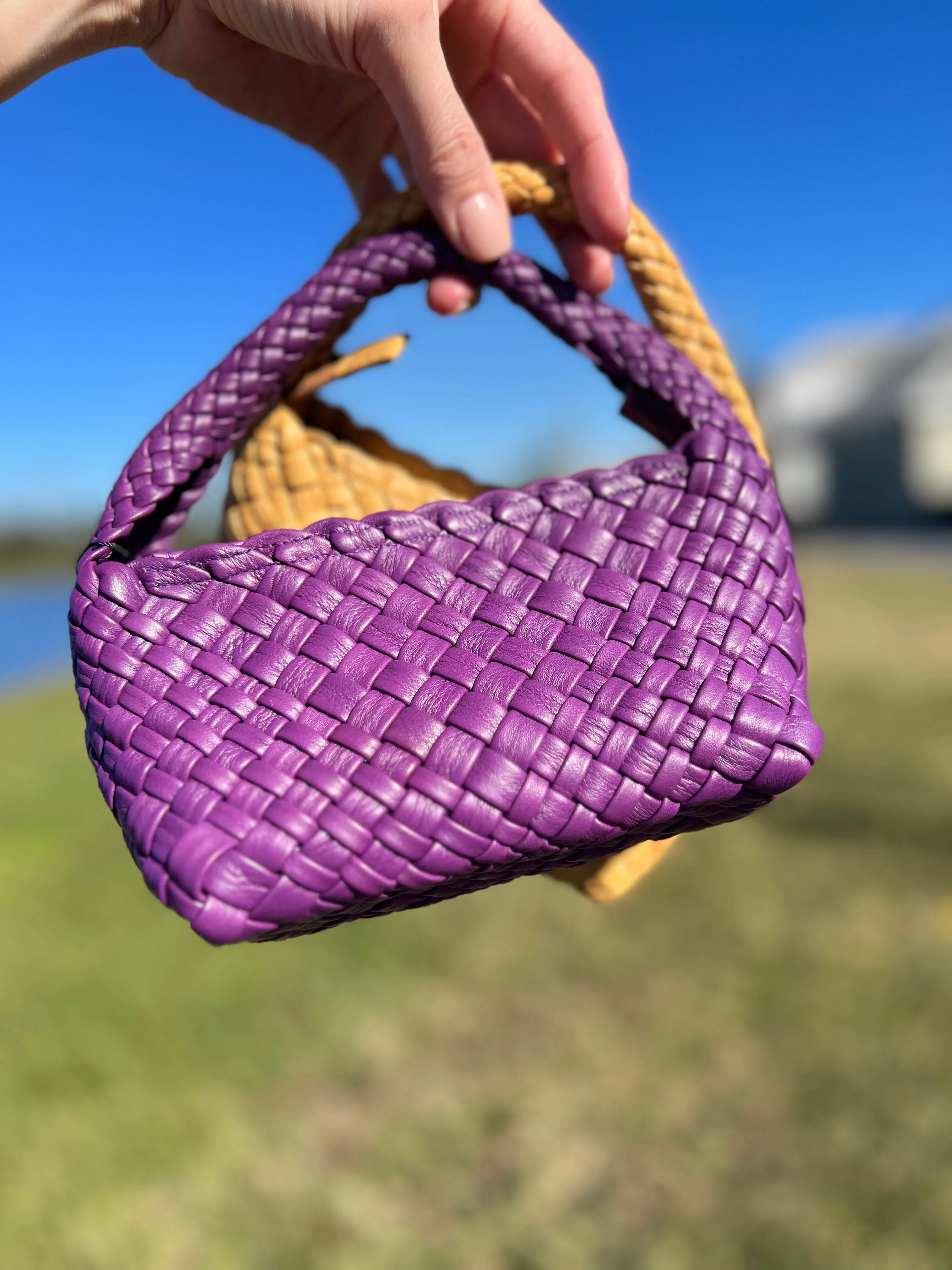 CALFSKIN TOP HANDLE BAG