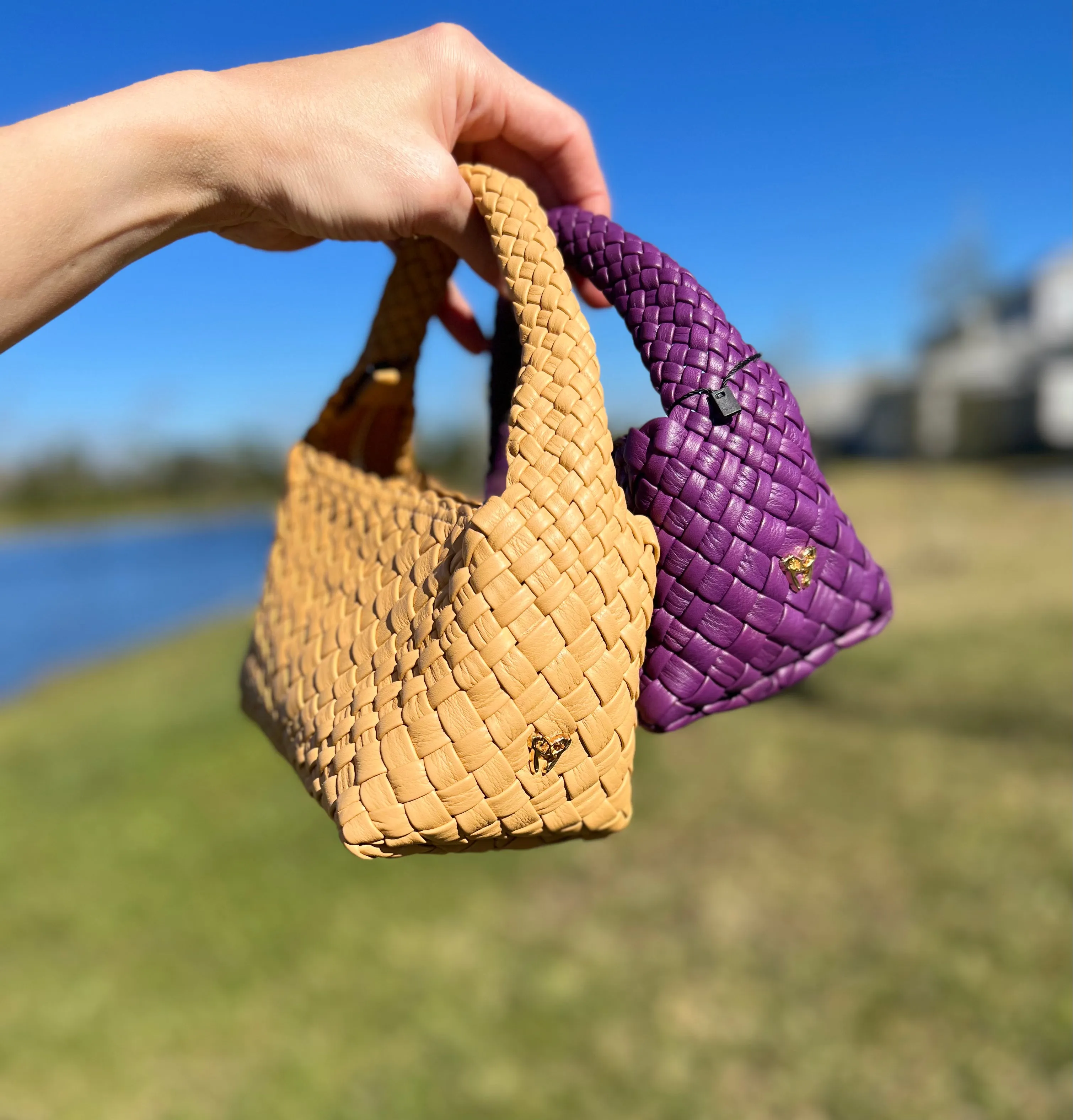 CALFSKIN TOP HANDLE BAG