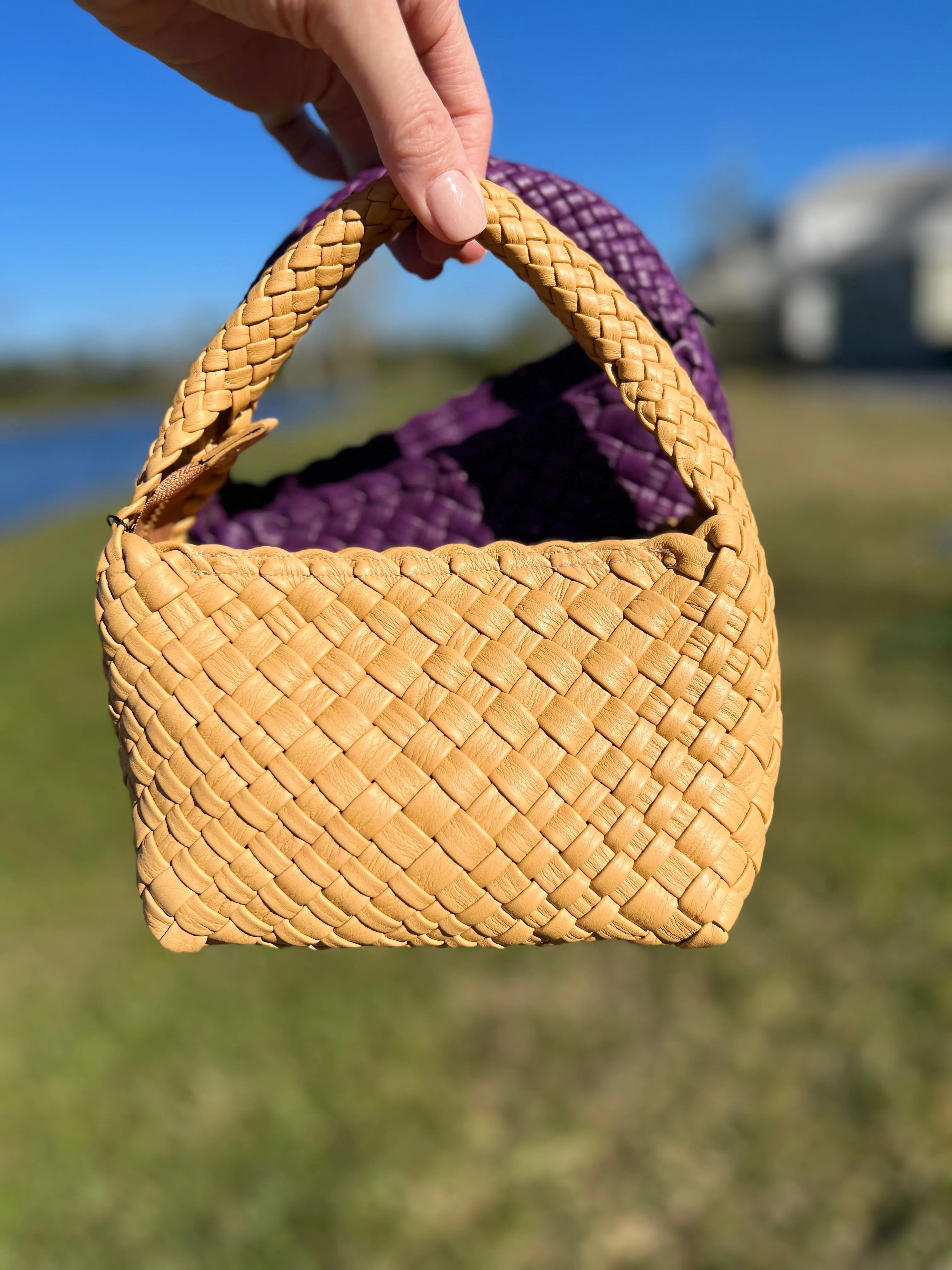 CALFSKIN TOP HANDLE BAG