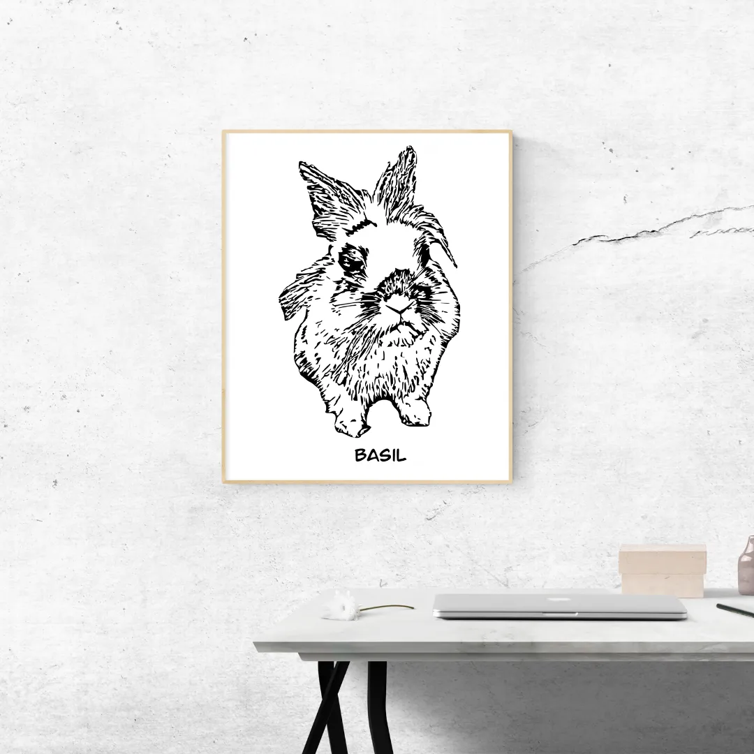 Digital Custom Pet Portrait - Full Body