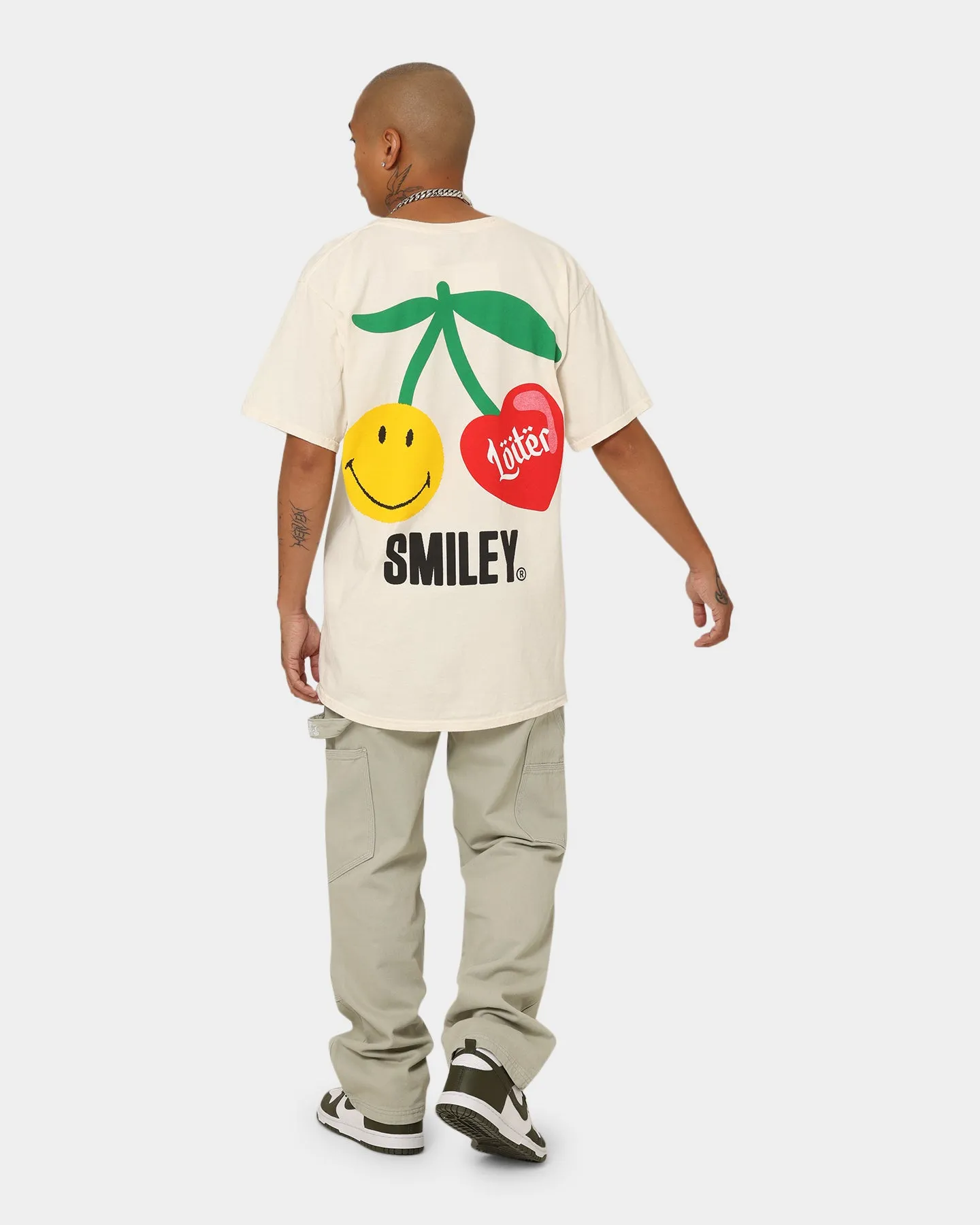 Loiter X Smiley Live Laugh Loiter T-Shirt Off White