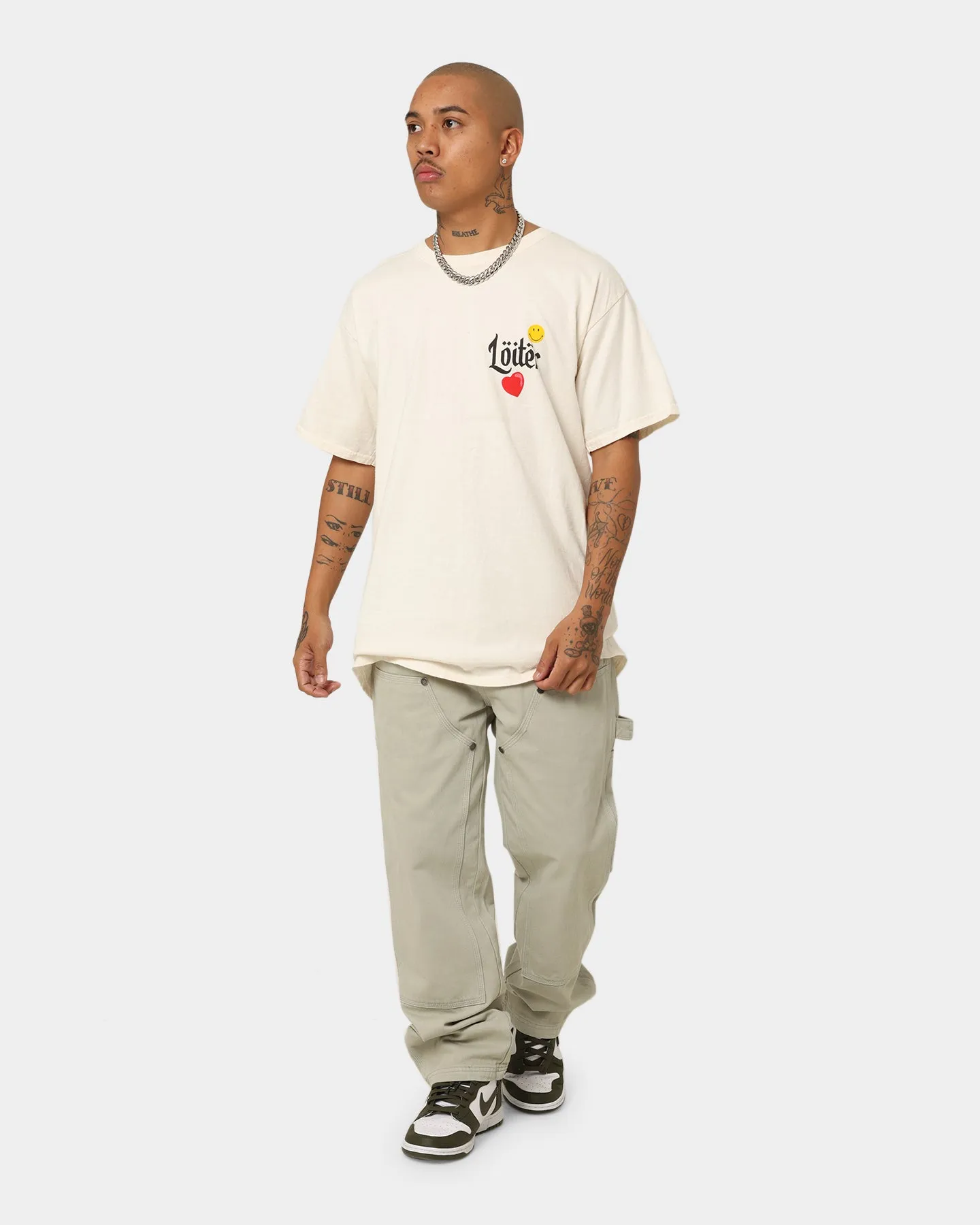 Loiter X Smiley Live Laugh Loiter T-Shirt Off White