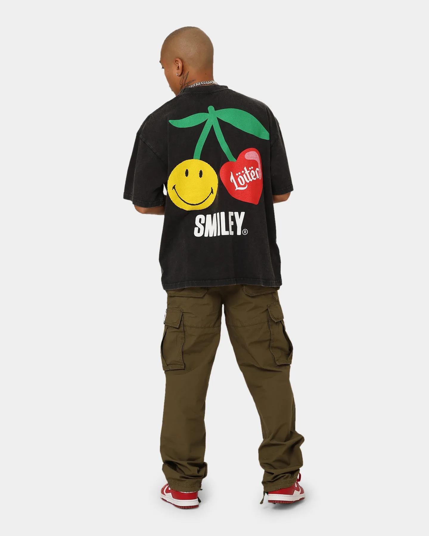 Loiter X Smiley Live Laugh Loiter Vintage T-Shirt Vintage Black