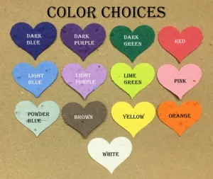 Plantable Hearts Paper favors
