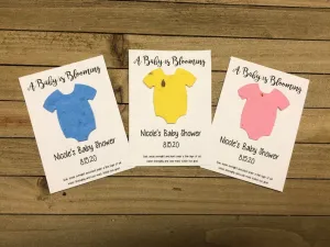 Plantable paper baby shower favors unisex
